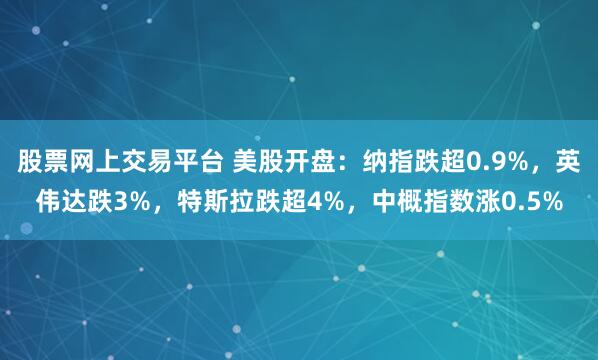 股票网上交易平台 美股开盘：纳指跌超0.9%，英伟达跌3%，特斯拉跌超4%，中概指数涨0.5%