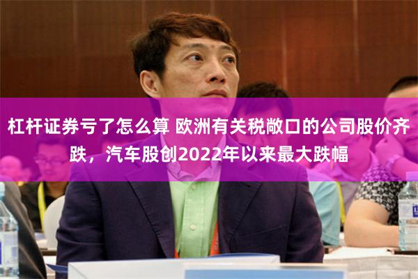 杠杆证券亏了怎么算 欧洲有关税敞口的公司股价齐跌，汽车股创2022年以来最大跌幅