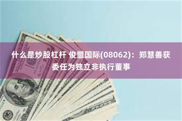 什么是炒股杠杆 俊盟国际(08062)：郑慧善获委任为独立非执行董事