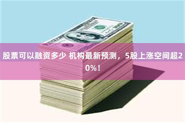 股票可以融资多少 机构最新预测，5股上涨空间超20%！